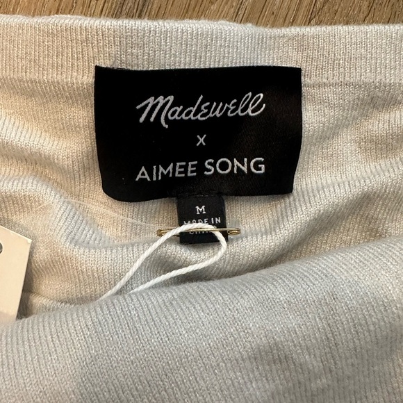 NWT Madewell x Aimee Song Ribbed Shimmer Tube Top - Picture 2 of 5